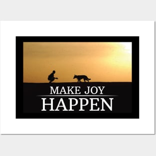 Make Joy Happen Dog Lover Gifts For Women Men Gift Posters and Art